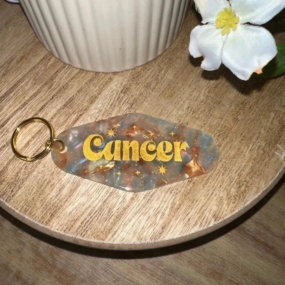 Cancer zodiac keychain